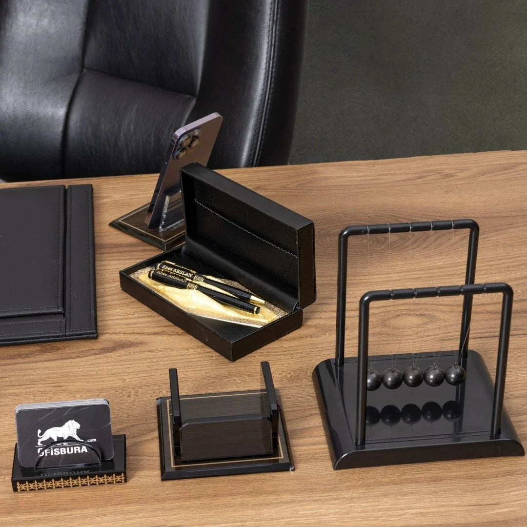 Diamond | 12-Piece Premium Crystal Desk Set & Nameplate Set