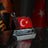 Velvet-Boxed Turkish Flag Crystal Glass