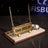 Signature Wood & Marble Desktop Nameplate Set with Clock & Dual Pen Holder - Personalized Cream Desk Nameplate