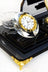 Global Crystal Desk Nameplate Desktop Set - Gold Base