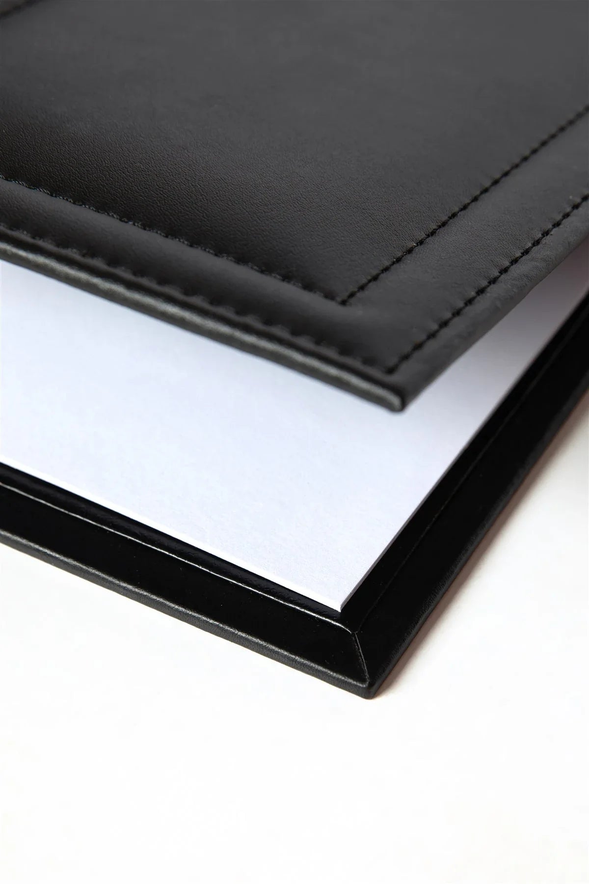Leather Desk Set with Wooden Nameplate, 10 Pieces