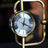 Modern Gold 30 cm Metal-Body Analog Desk Clock