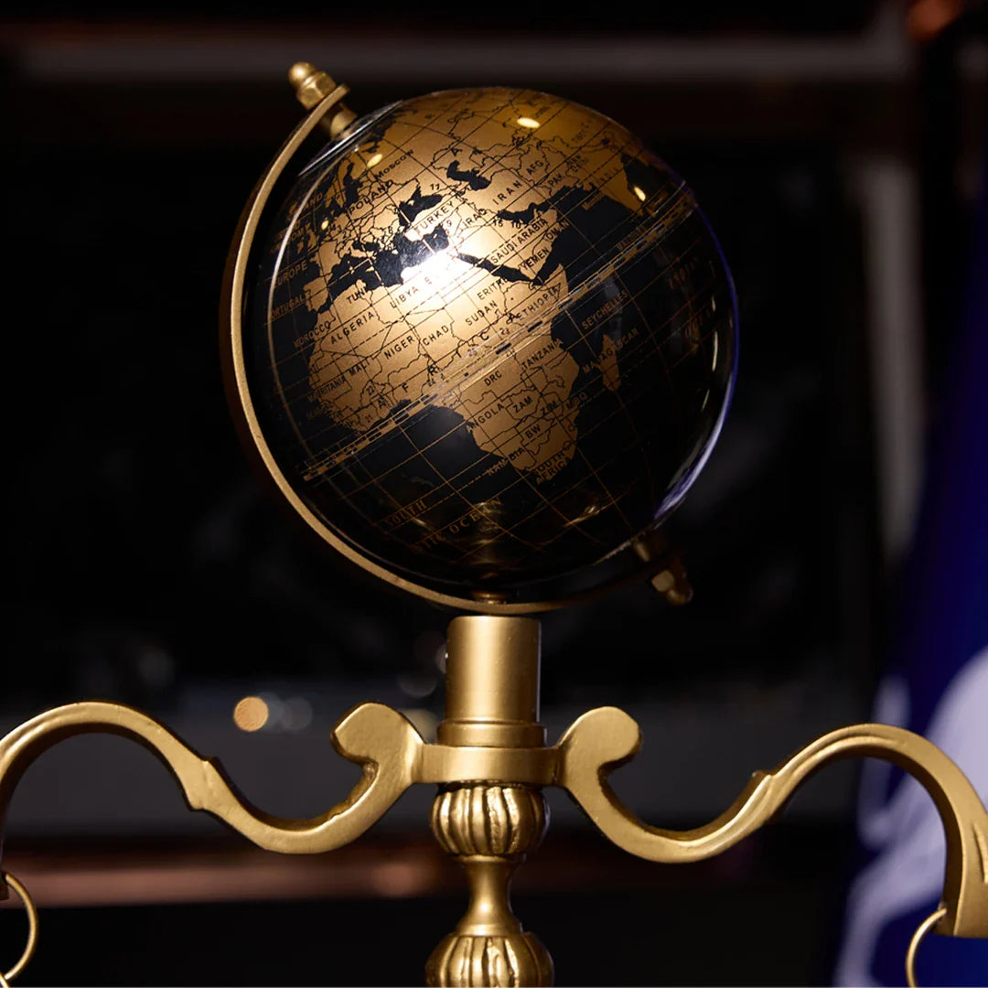 World Accessory with Scales of Justice | Gold | 35 cm