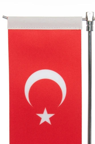 Swallowtail Logo T Table Flag Silver - Desktop Office Flag