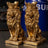 2-Piece Gold King Lion Figurine Set | 35 cm Polyester