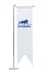 Swallowtail Logo T Table Flag Silver - Desktop Office Flag