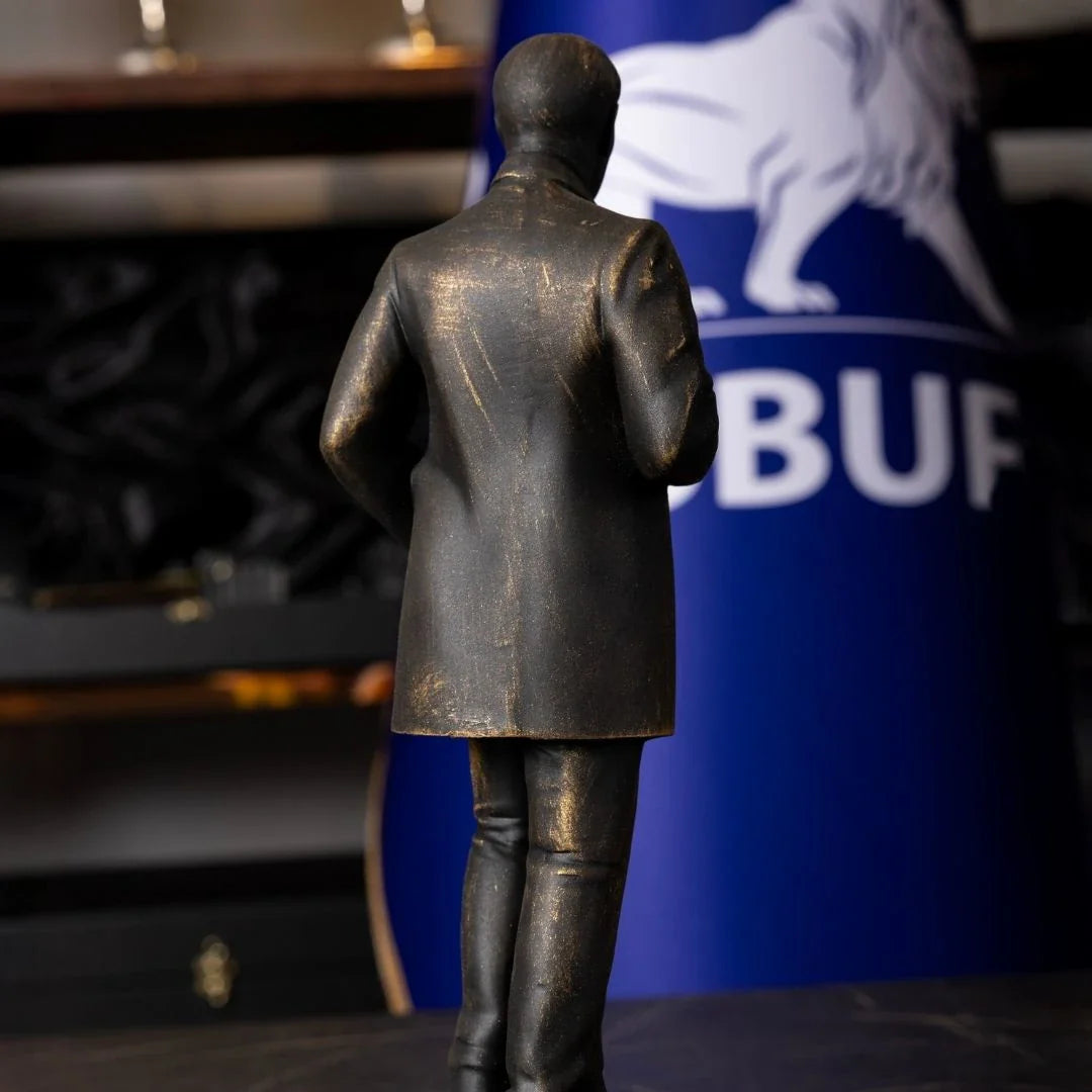 Atatürk Figurine | 30 cm Antique Black Polyester