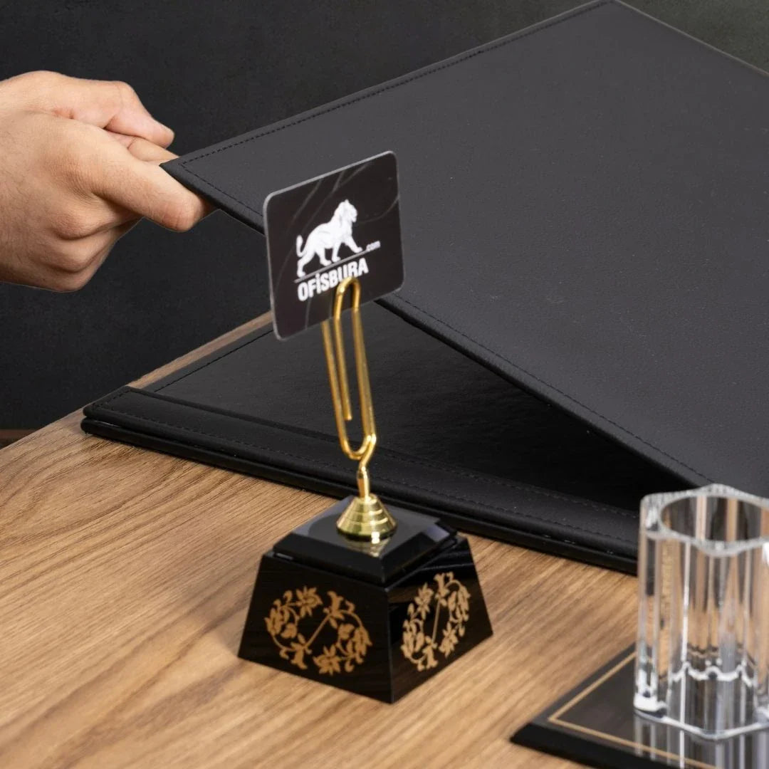 Diamond | 7-Piece Crystal Desk Set & Nameplate Set