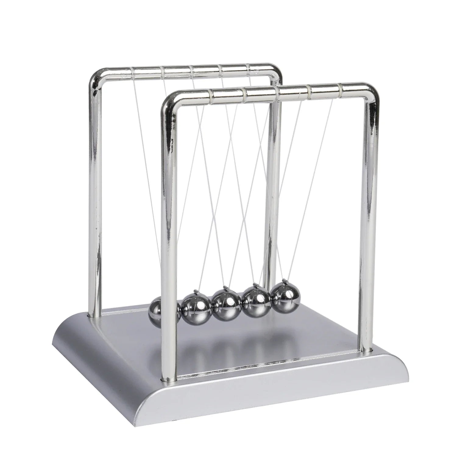 Newton's Cradle Desktop Accessory - Silver