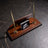 Wooden Desk Nameplate Desktop Set - Gold Detail