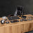 Zebra Black | 12-Piece Crystal Desk Set & Nameplate Set
