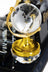 Global Crystal Desk Nameplate Desktop Set - Gold Base