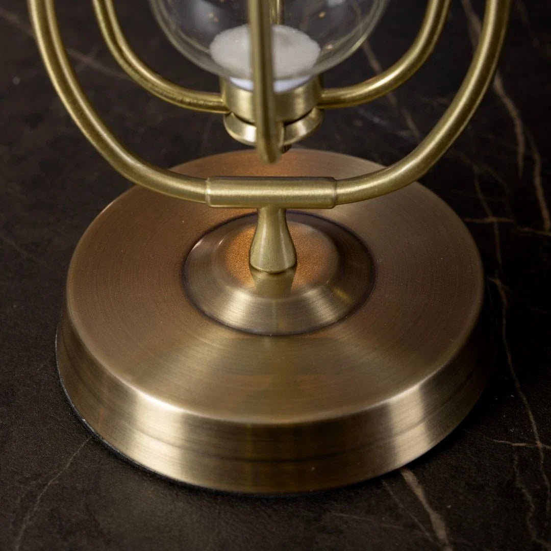 Rotating Hourglass Desktop Accessory - Gold, 30 Minutes