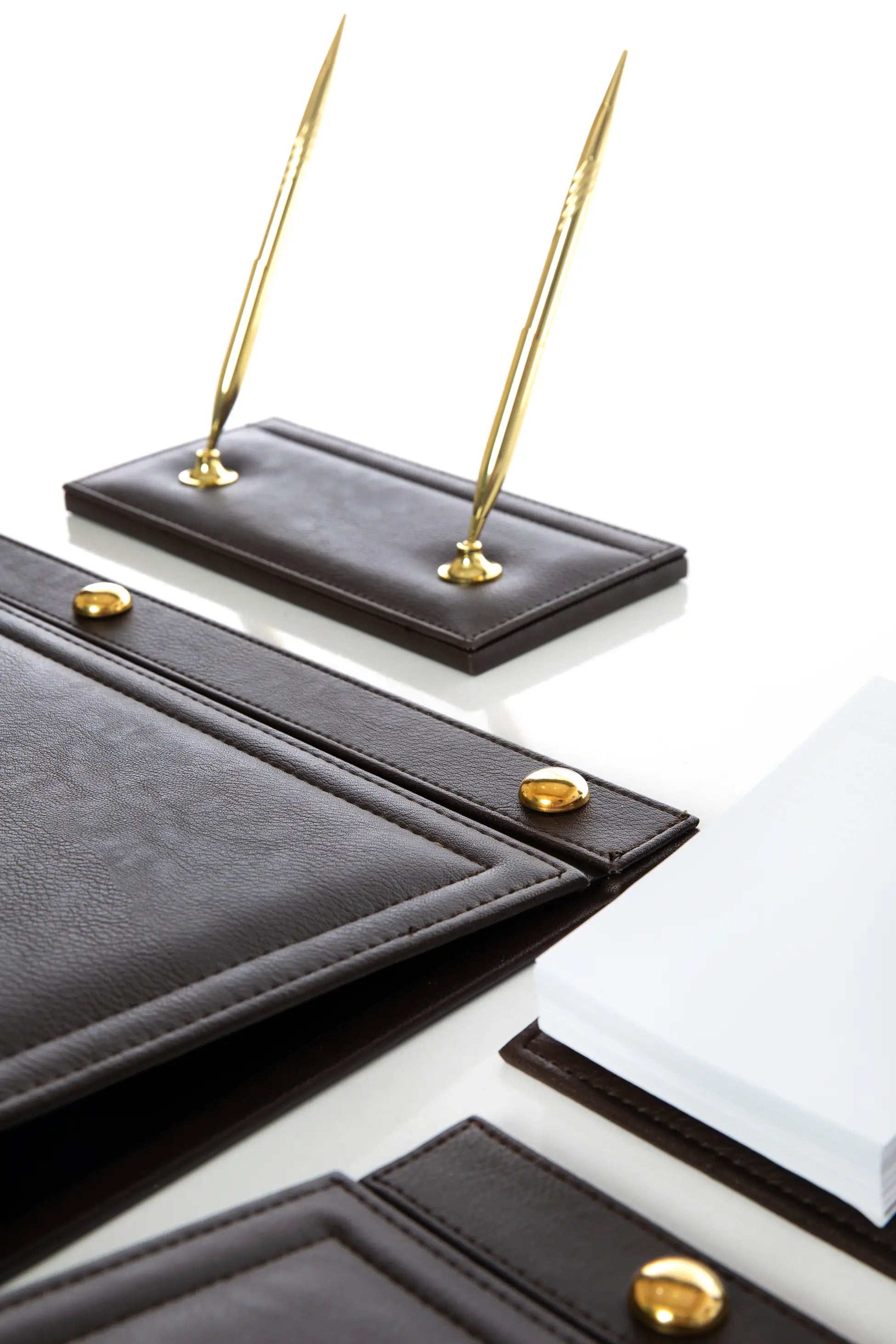 10-Piece Leather Desk Set with Accessories