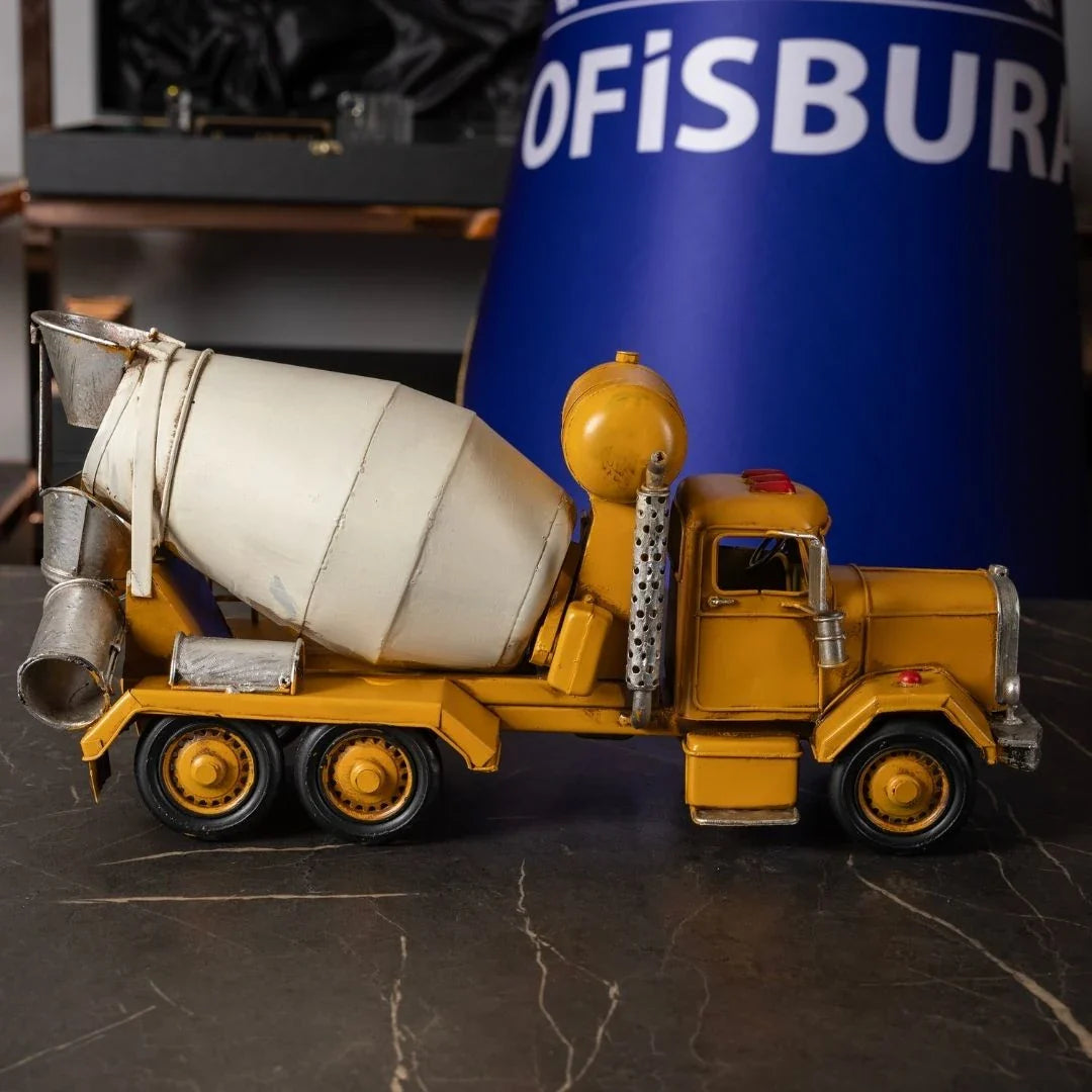 Decorative Metal Concrete Mixer | Yellow