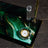 Emerald Green Crystal Desk Nameplate - Dual Pen Holder & Clock Office Set