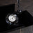 VIP Black Crystal Desk Nameplate - Luxury Office Nameplate with Dual Pen Holder & Clock