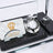 Ephesus Black Marble Desk Nameplate | Silver-Accent Luxury Set - 30 × 16 Cm