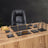Negro | 9-Piece Crystal Desk Set & Nameplate Set