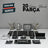 Zebra Black | 20-Piece Crystal Desk Set & Nameplate Set