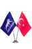 Table Flag | Logo & Turkish Flag Chrome Pole