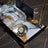 Luxe White Crystal Desk Nameplate Gold - Office Desktop Nameplate