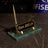 Emerald Green Marble Desk Nameplate - Office Set with Gold Pen Holder & Business Card Holder