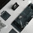 20-Piece Black Crystal Desk Set & Nameplate Set - Silver Details