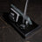 Black Marble Desktop Nameplate Set with Silver Pen Holder - Personalized Desk Nameplate