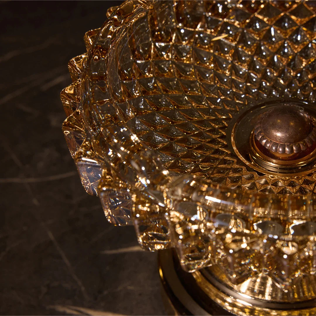 Elegant Series Light Crystal Ashtray & Candy Dish - 15 cm Footed Luxury Office Object