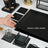 Special Crystal | 22-Piece Premium Crystal Desk Set & Nameplate Set - Gold Accents
