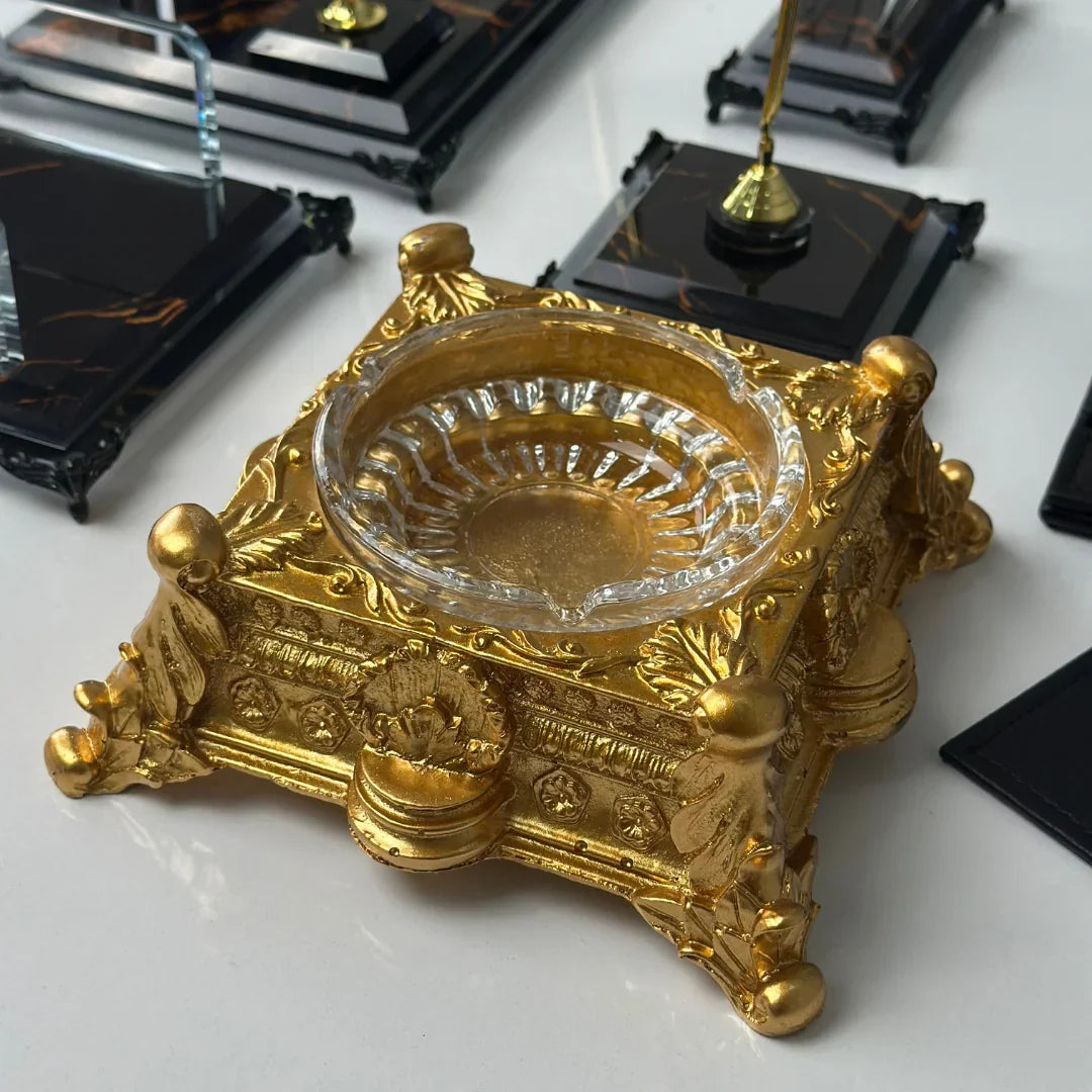 Negro | Premium Crystal Desktop Nameplate Set (15 Pieces)