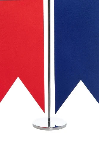 Swallowtail Logo T Table Flag Silver - Desktop Office Flag