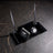 VIP Black Crystal Desk Nameplate - Luxury Office Nameplate with Dual Pen Holder & Clock