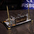 Luxe White Crystal Desk Nameplate Gold - Office Desktop Nameplate