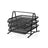 3-Tier Metal File Document Rack - Black