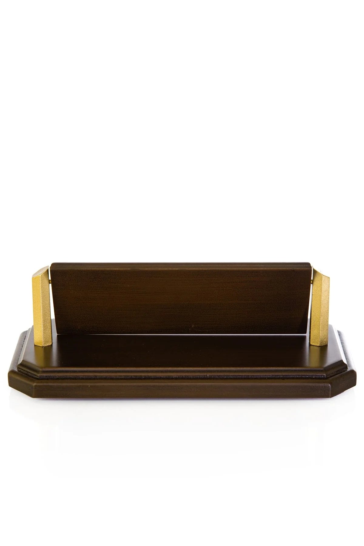Brown Wooden Desk Nameplate