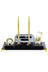 Global Crystal Desk Nameplate Desktop Set - Gold Base