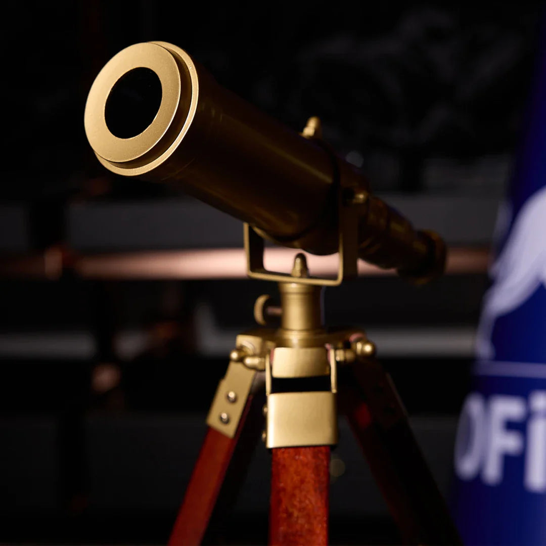 Decorative Telescope Desktop Accessory - Antique Gold (35 cm)