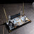 Luxe White Crystal Desk Nameplate Gold - Office Desktop Nameplate