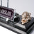 Lion | Marble Desk Nameplate – Black