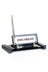 Anthracite Crystal Desktop Nameplate Set with Single Pen Holder - Personalized Desk Nameplate