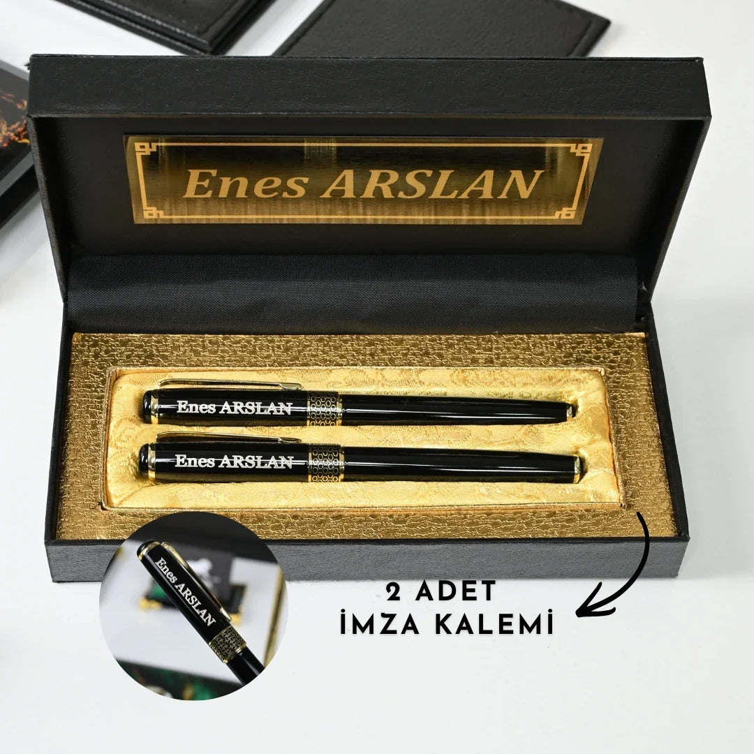 Prestige | 20-Piece Crystal Desk Set & Nameplate Set