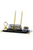 Global Crystal Desk Nameplate Desktop Set - Gold Base