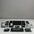 Zebra Black | 15-Piece Crystal Desk Set & Nameplate Set - Silver Details