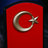 Wooden-Base Turkish Flag - Personalized