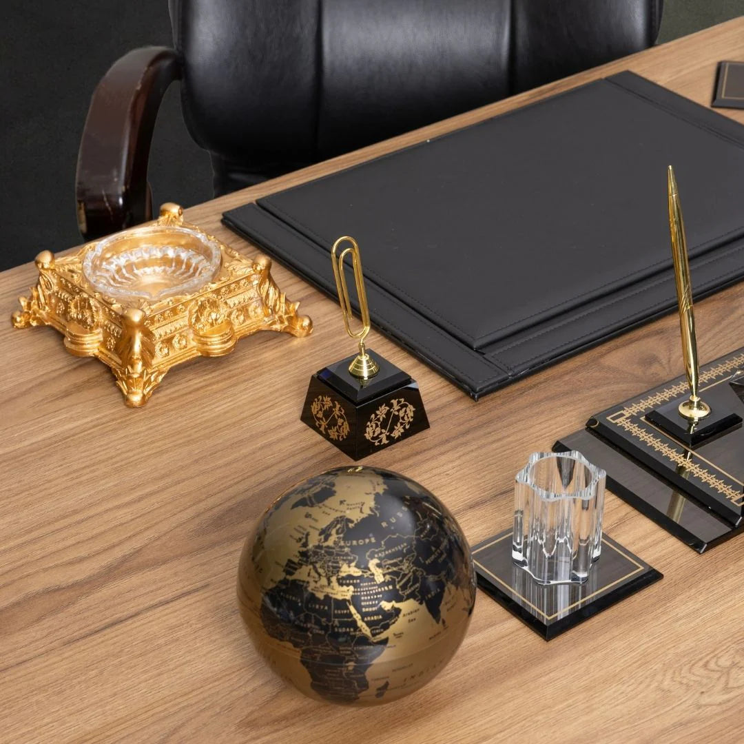 Diamond | 12-Piece Premium Crystal Desk Set & Nameplate Set