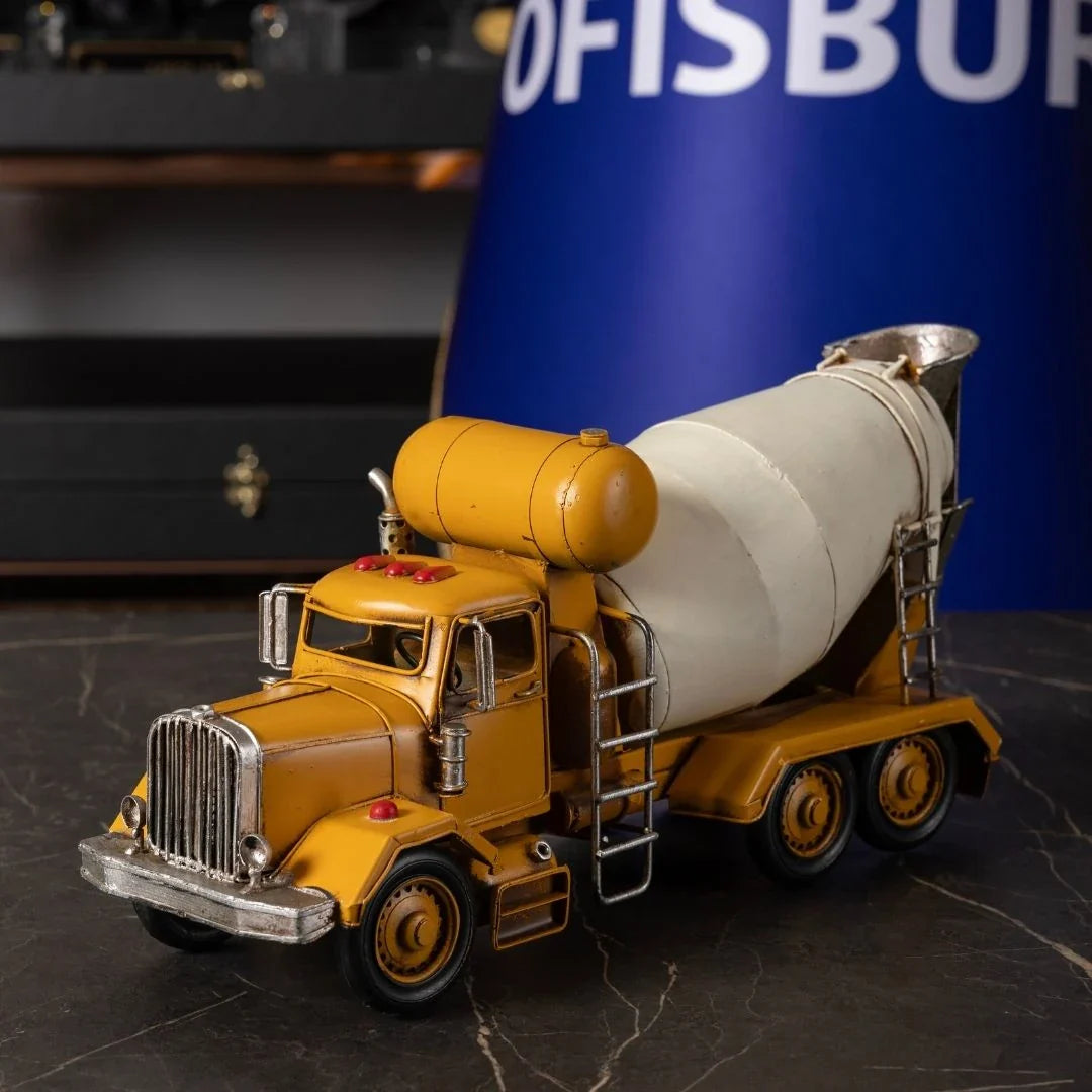 Decorative Metal Concrete Mixer | Yellow