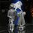 Luxury Silver Conquest Armor and Kaftan Duo Figurine Set