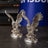 2-Piece Eagle Figurine Set | Silver Polyester